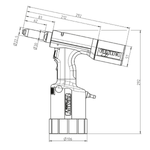 Nitownica pneumatyczno-hydrauliczna do nitów zrywalnych Taurus 2 Gesipa kod: 1457771 - 2